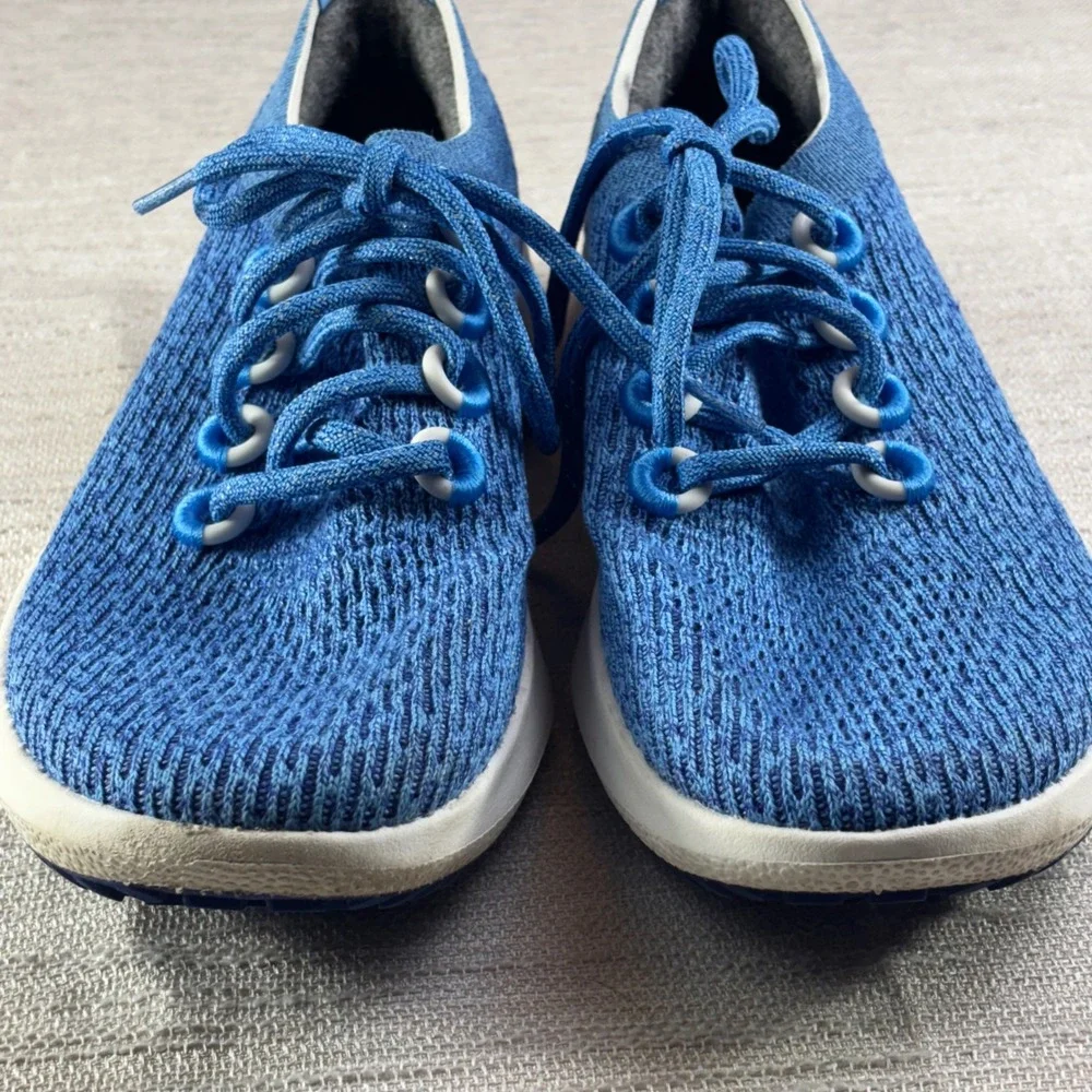 Allbirds Tree Dasher 2 Blue Knit Running‎ Shoes Womens Size 9.5 TD2 Sneakers